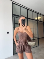 Костюм с топом и шортами из хлопка