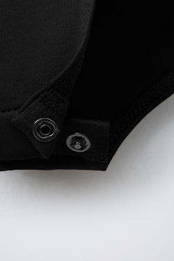 ZARA БОДИ ИЗ ПОЛИАМИДА, ЧЕРНЫЙ