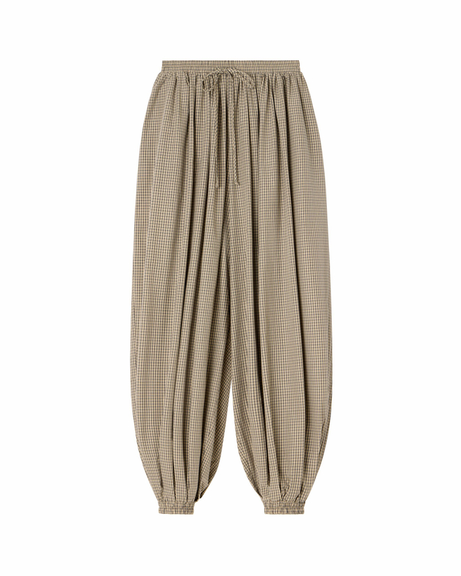 Брюки бананы в клетку