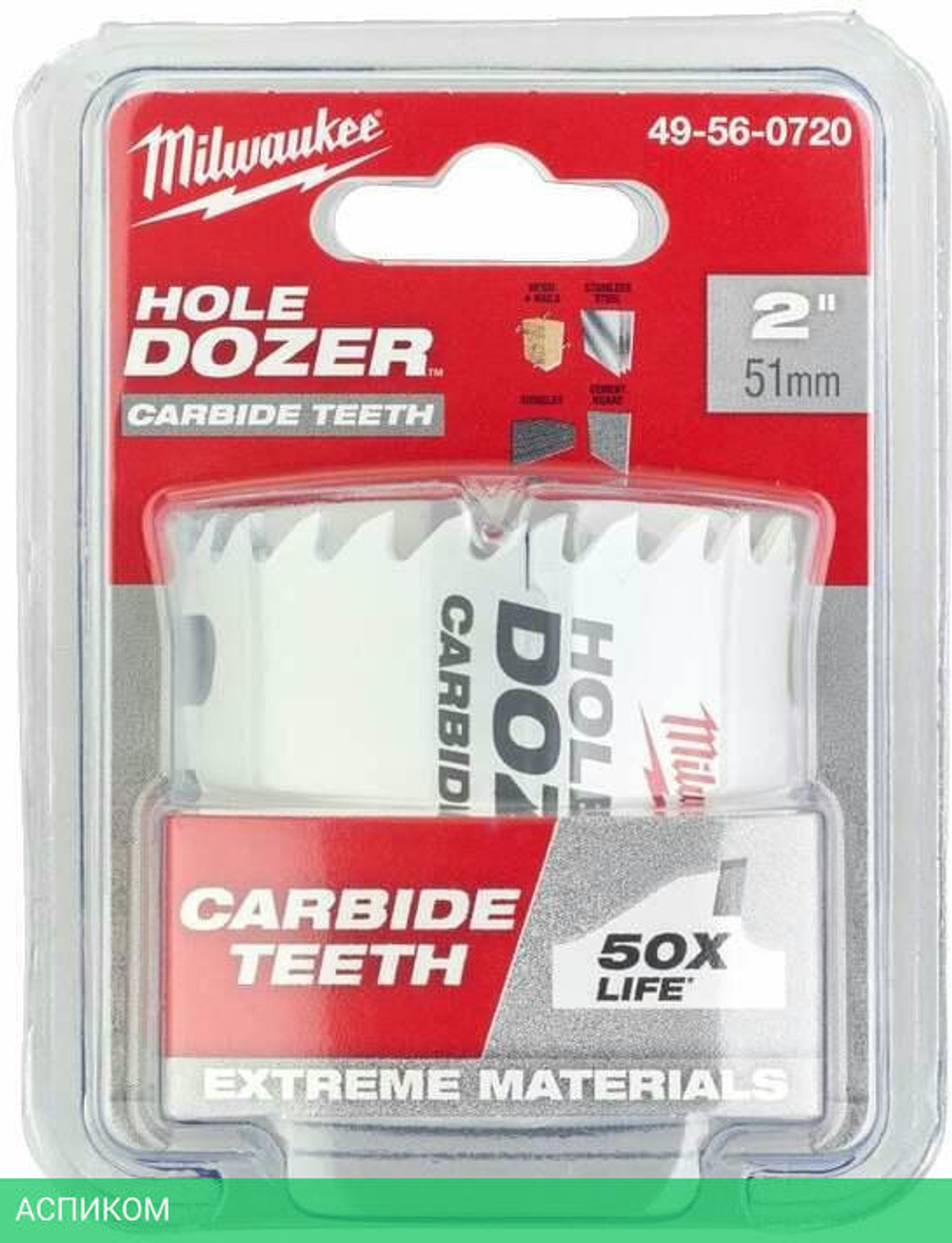 Коронка Milwaukee Hole Dozer Carbide 51мм (49560720)