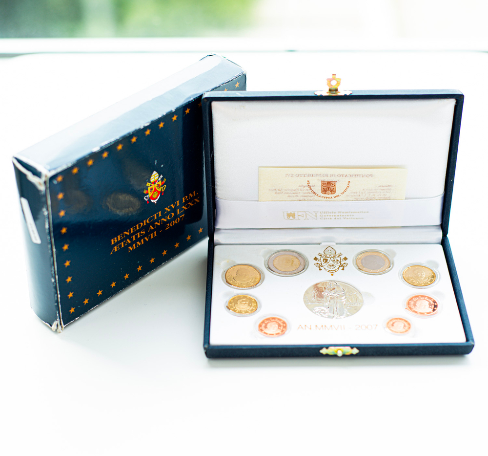 Vatican City 2007 Benedict XVI Proof Euro Coin Set with Silver Medal – "Saint Matthew"