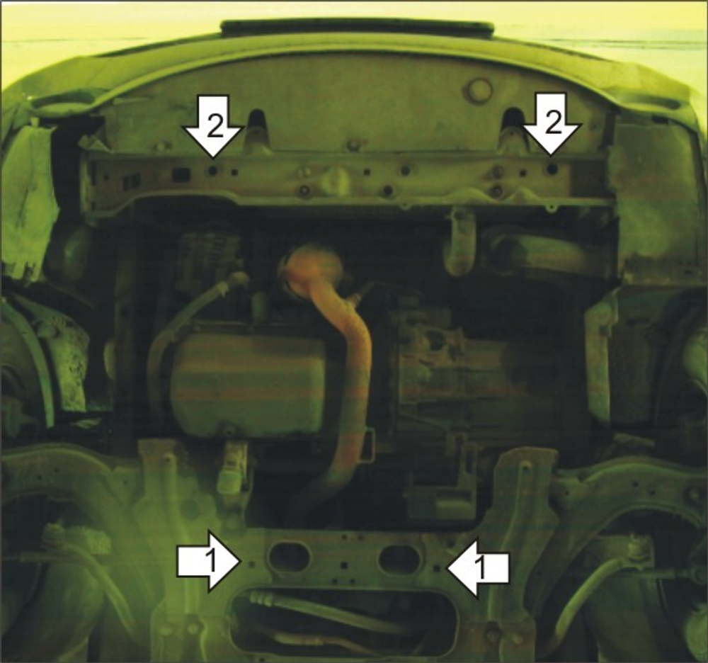 Усиленная защита Motodor картера двигателя, кпп. 2 мм, сталь. для Citroen Xsara Picasso 1999-2007 арт.00406