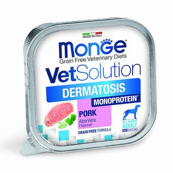 Влажный корм для собак диетический Monge VetSolution Dog Dermatosis Дерматозис при заболеваниях кожи 150 гр