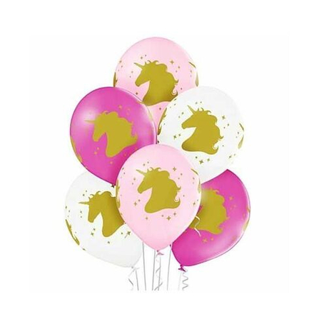 Шары шелк пастель "Единорог Голова", 36 см