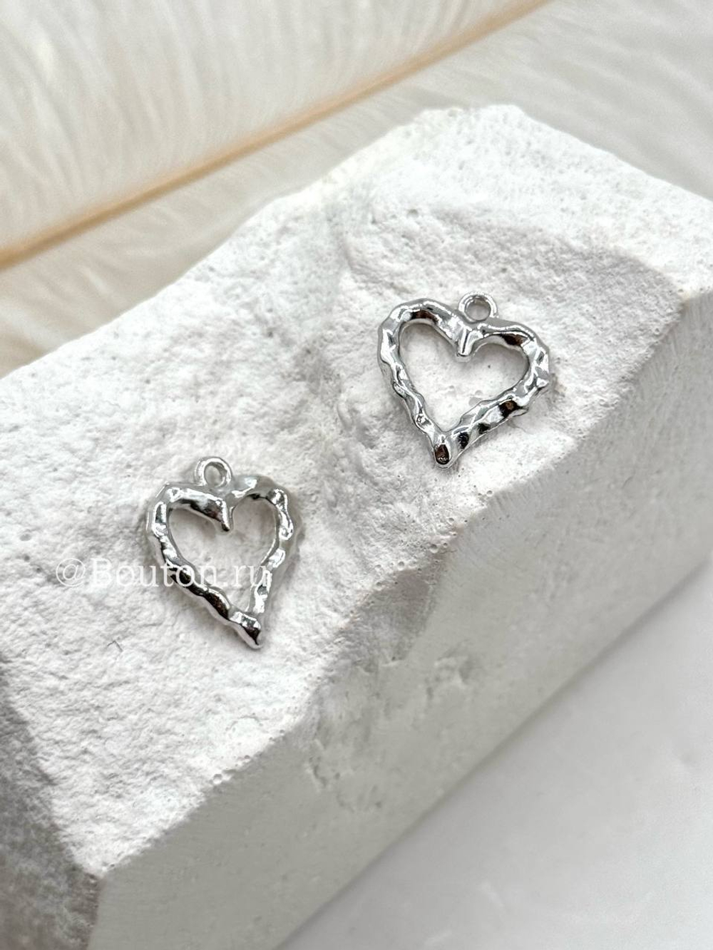 Подвеска серебристая "Сердце"