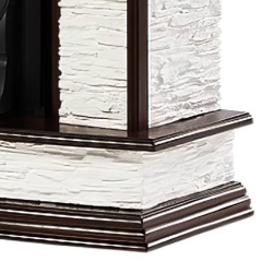 Портал Firelight Scala Classic камень сланец скалистый белый, шпон тёмный дуб