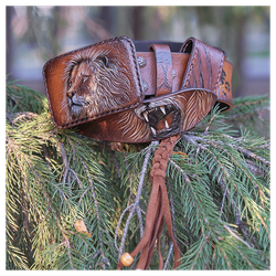 Кожаный ремень «Лев»