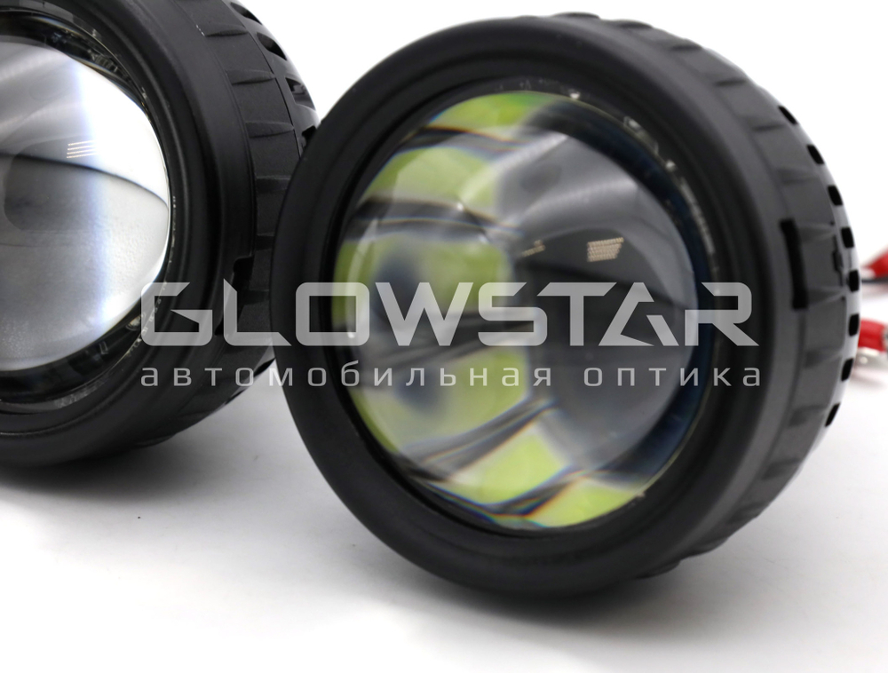 Светодиодные модули LED Aozoom S40 Laser Chip (ALPD-04 PRO) дальнего света с DRL, под маски 3.0 дюйма, крепеж H7/H4, 21Вт (комплект, 2шт)