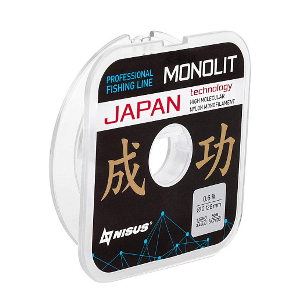 Леска MONOLIT 0,128mm/50m Nylon Transparent (N-MO-0.128-50) Nisus