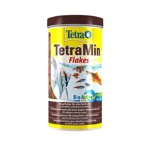 TetraMin (хлопья) 1л Основной корм для всех видов аквариумных рыб (Германия)