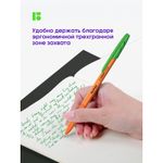 Ручка шариковая Berlingo "Tribase Orange" зеленая, 0,7мм