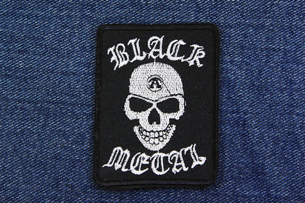 Нашивка Black Metal череп (058)