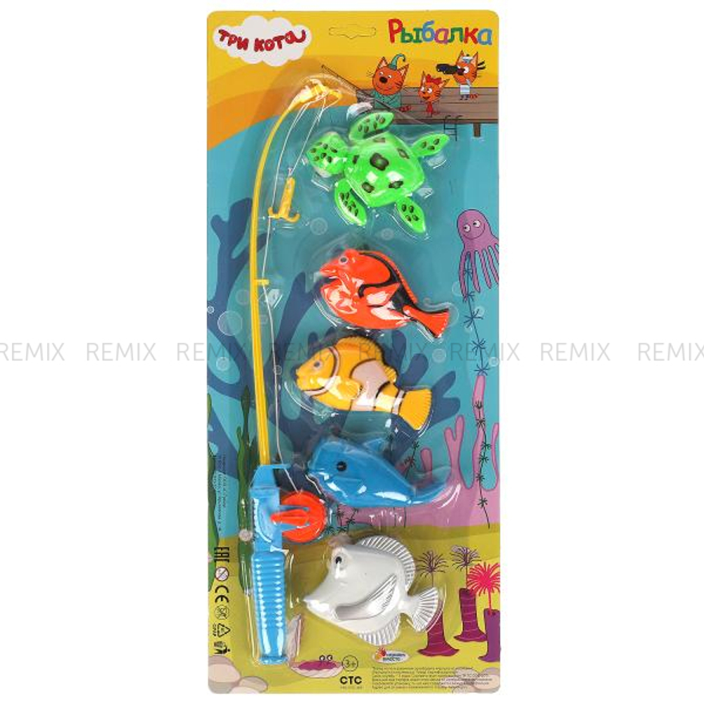 Рыбалка Три Кота магн., на карт. ИГРАЕМ ВМЕСТЕ в кор.2*48шт