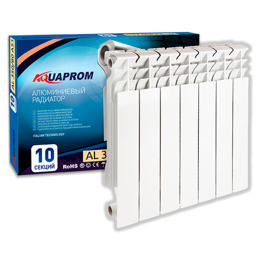 Радиатор алюминиевый AQUAPROM/FIRENZE 350*80  6 сек.