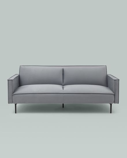 Диван прямой Кассель велюр серый