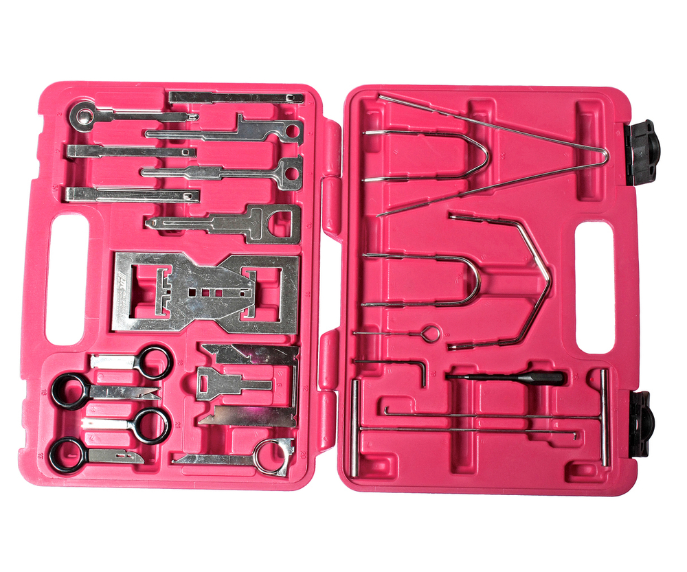 Набор инструментов для демонтажа авторадиоаппаратуры 46 предметов универсальный в кейсе JTC