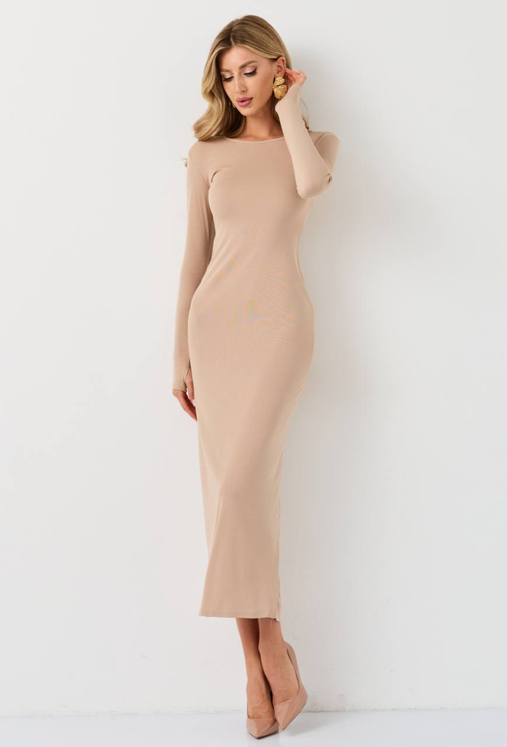 Платье вискоза с рукавами