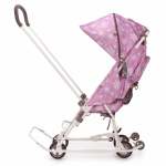 Санки-коляска "Наши Детки 3-1К" со снежинками на сиреневом
