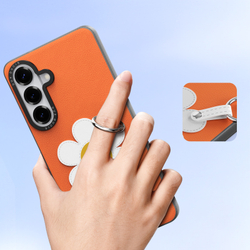 Чехол оранжевого цвета (Warm Orange) для Samsung Galaxy S26+ Плюс, серия Luvy Series Case (со съемным ремешком) от Dux Ducis