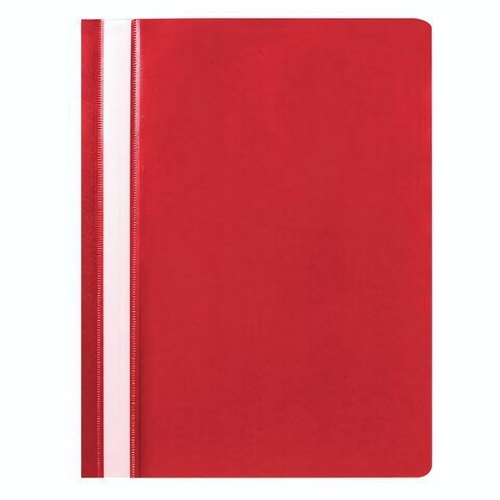 Скоросшиватель пластиковый А4, 100/120 мкм, красный (STAFF)