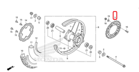 40T CRF300. 41201-K1T-E10. SPROCKET, FINAL DRIVEN (40T). Honda CRF300L-Rally