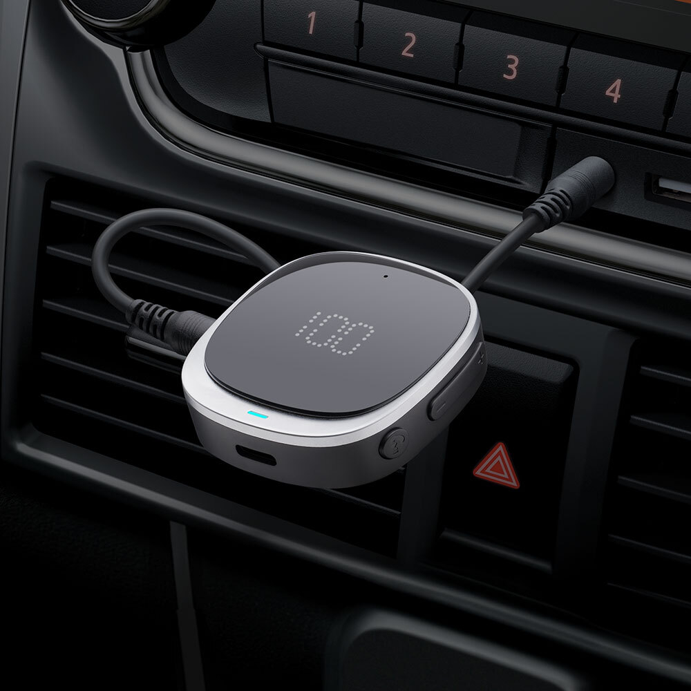 Bluetooth ресивер Pro , BT 5.3, LED, 250 мАч, черный