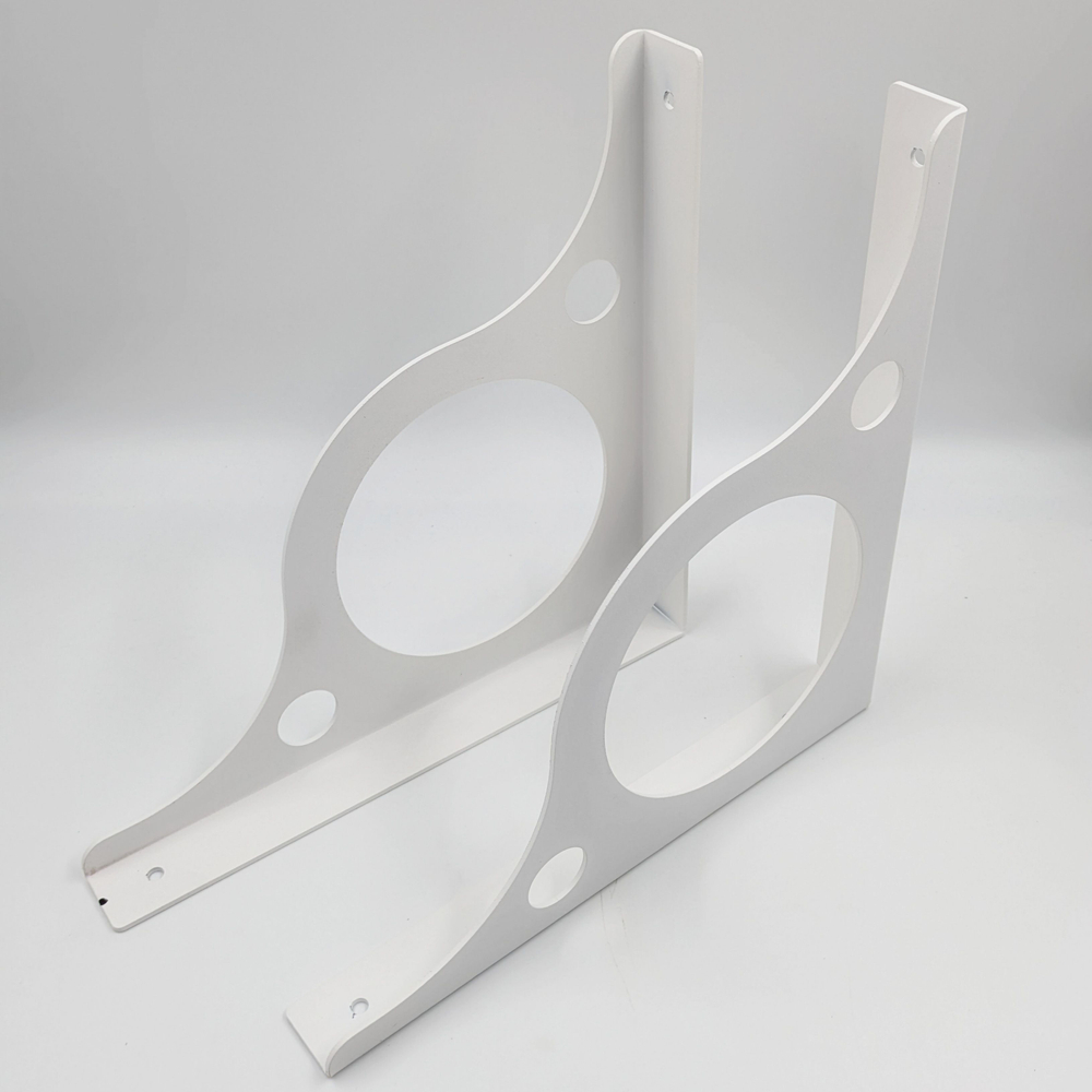 Кронштейн для полки усиленный 250х250х30мм белый 2шт