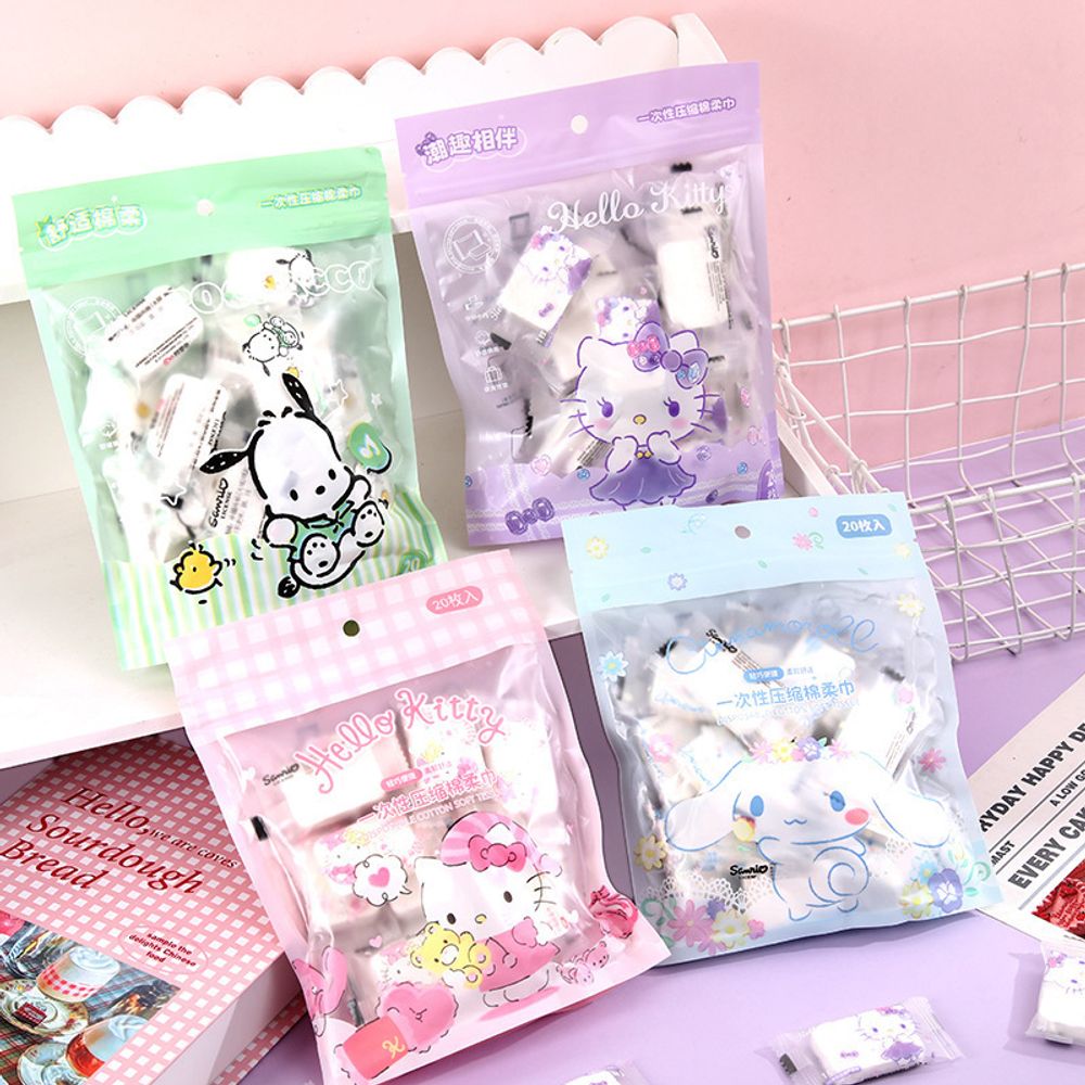 Прессованные Полотенца для лица &quot;Sanrio&quot;, 20 шт