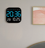 Часы настенные LED MIRROR NO.: 6650 Blue&White