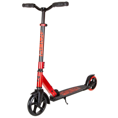 Самокат для детей NOVATRACK POLIS PRO, 200/180 мм, складной с кнопкой, красный