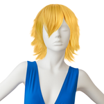 Парик карнавальный, 140 гр, Аниме (короткий), Желтый, 28 см