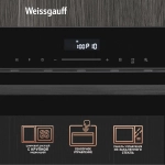 Встраиваемая микроволновая печь Weissgauff BMWO-341 DB Black Edition 34л. 900Вт, черная