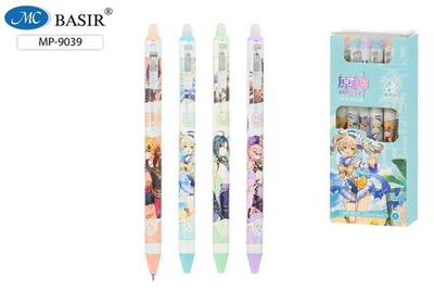 Авторучка пиши-стирай гелевая 0.5мм. синяя "Аниме" (Basir)