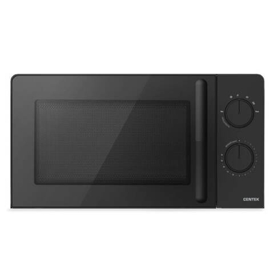 Микроволновая печь CENTEK CT-1552 BLACK V - 20 л, мех. управление, подсветка, таймер, 6 режимов приготовления мощность 700 Вт