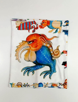 Двусторонний снуд «Фантасмагория» по мотивам иллюстраций Псалтыри Латтрелла