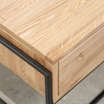 Журнальный столик, 110х65х45, G+K, прикроватный, с ящиком, из массива дуба, MAKOSA