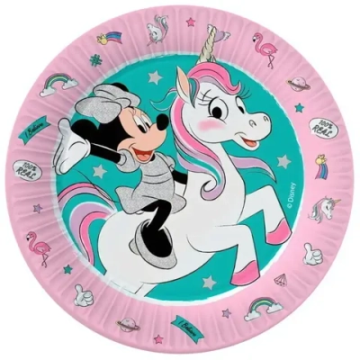 Набор бумажных тарелок 6шт 18см «Minnie Mouse» розовый - 3