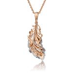 Подвеска «Перо Жар-птицы» из красного золота