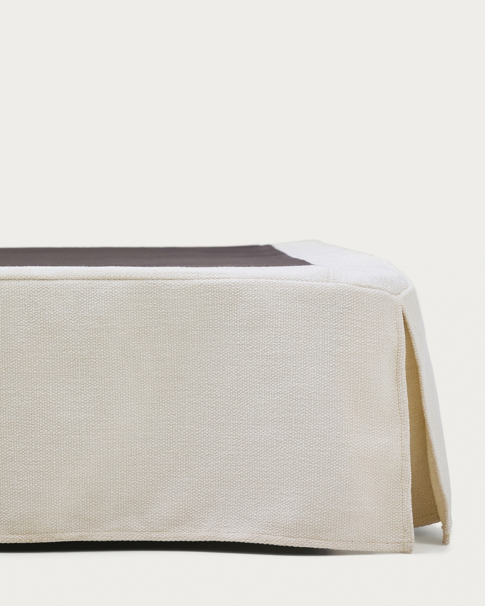 Основание кровати Jaira со съемным чехлом из белого шенилла для матраса 160 х 200 см