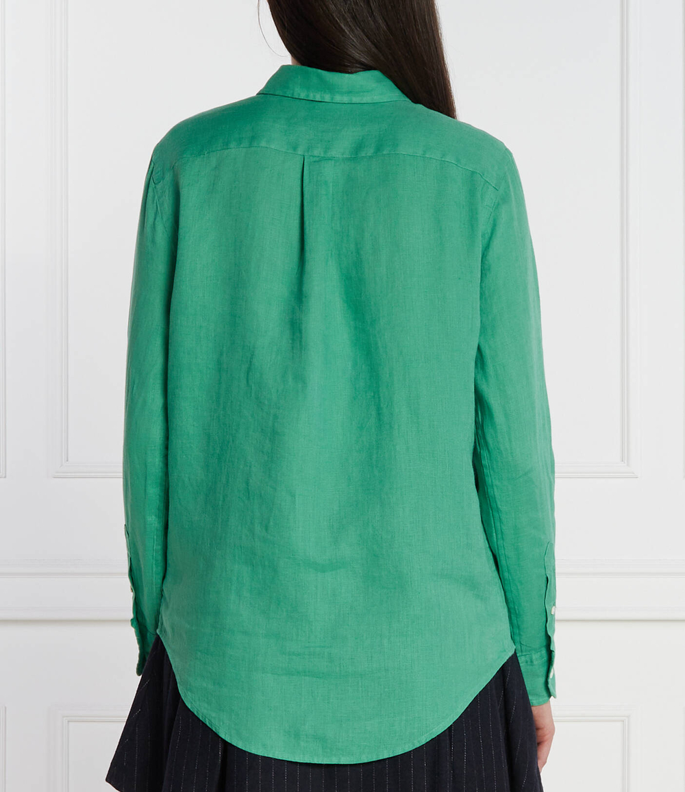 Льняная рубашка POLO RALPH LAUREN - зеленый(211920516)