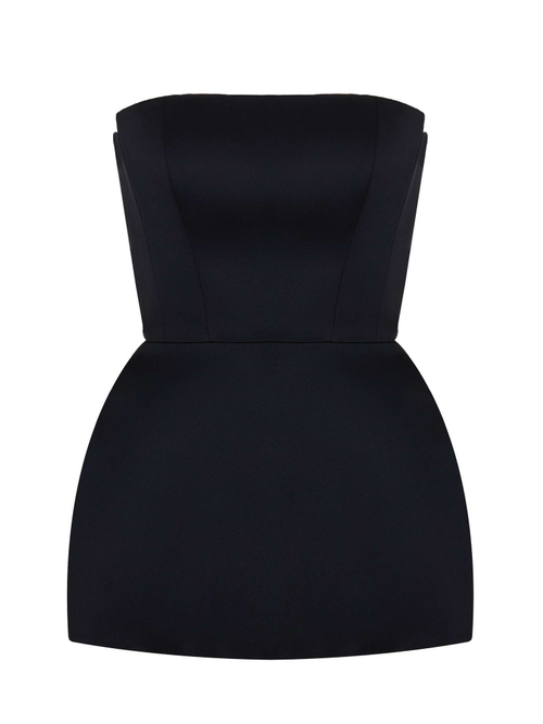 Корсет с баской из атласа