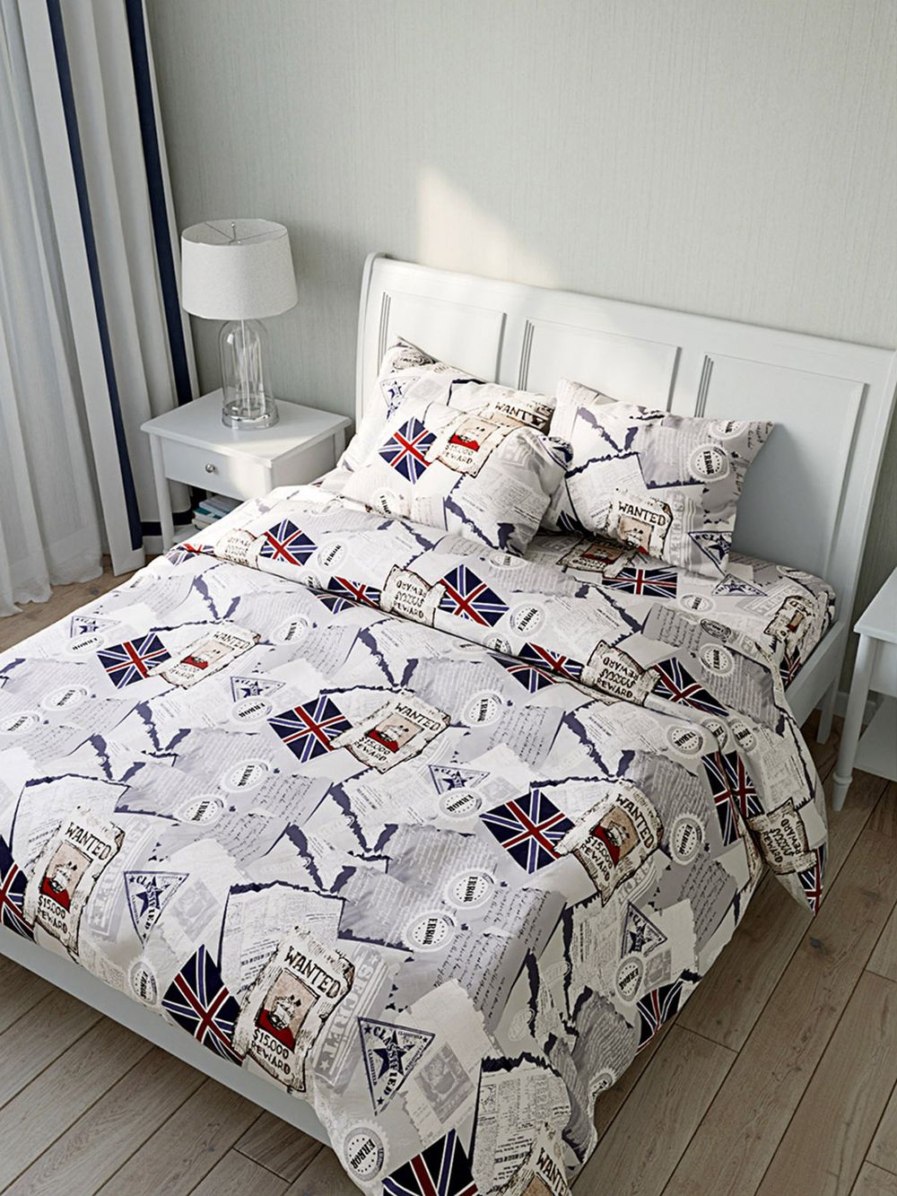 Простынь на резинке Сказка "WANTED" 180х200 см