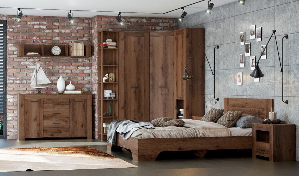 МС Квадро-11 Кровать 1,4  ЦРК.КВД.11 Дуб делано темный