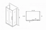Душевой уголок ABBER Schwarzer Diamant AG30120BH-S85B-S85B 120x85 стекло прозрачное/профиль черный