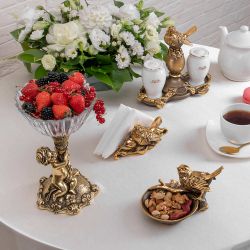 Фруктовница-конфетница Эдем Бронза