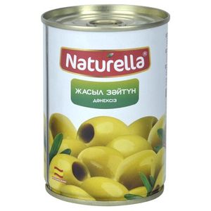 Оливки Naturella зеленые без косточек 280 гр/бан 24 бан/уп