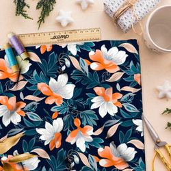 Ткань премиум атлас шепот ночного цветника