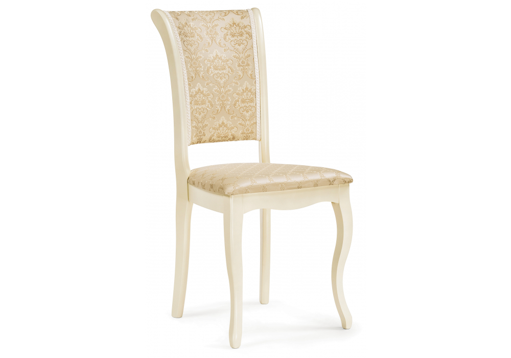 Стул деревянный Woodville Фабиано бежевый, ножки белые