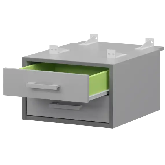 Тумба подвесная для столов на м/каркасе гл.730 мм АМТ2-02.73  432x546x296 Арго-М