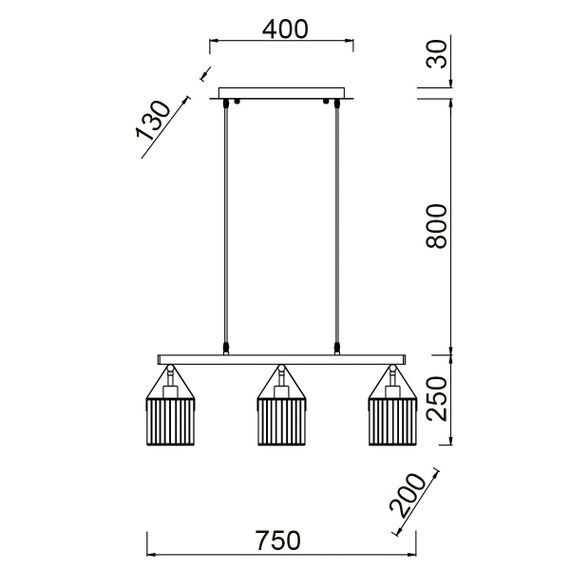 Подвесной светильник Vele Luce Drago VL6332P03